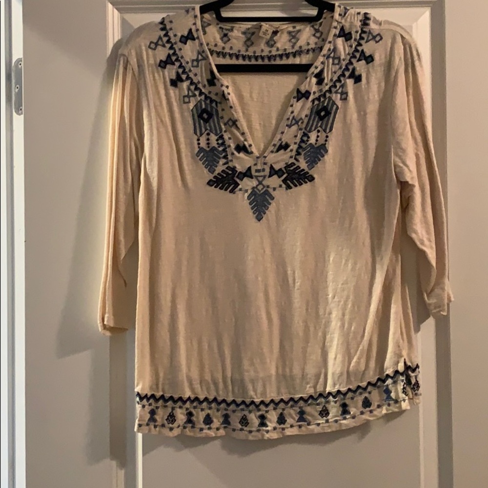 Lucky Brand 3/4 Sleeve Top